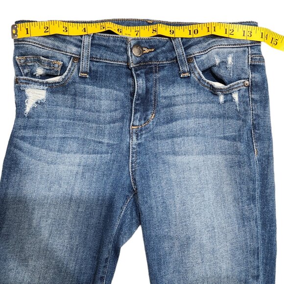 JOE'S Med Wash Distressed Raw Frayed Hem in Larissa Jeans W25 - Picture 4 of 8